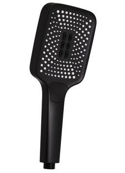 Лійка для ручного душу Qtap Rucni прямокутна 140х110 мм Black Matt QTRUC125BLM45955 - QTRUC125BLM45955