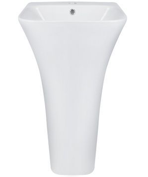 Раковина для підлоги моноблок QTAP Crow 445x435x825 White з донним клапаном QT0511G315W - QT0511G315W