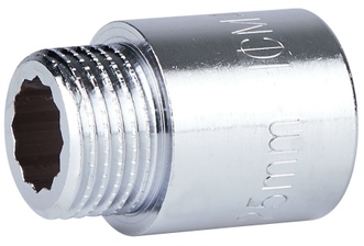 Удлинитель латунный хромированный Icma 1/2"НРх1/2"ВР длина 25 мм №19 81019AD02506