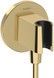 Шланговое подключение с держателем HANSGROHE FixFit S Polished Gold Optic 26888990 золото - 26888990 - 1