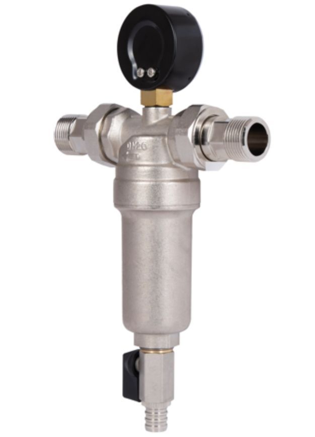 Фильтр самопромывной Thermo Alliance Standart тонкой очистки 3/4" НР латунный с манометром SF127W20 - SF127W20