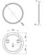 Дзеркало QTAP Virgo настінне кругле R600 з LED-підсвічуванням QT1878250660W