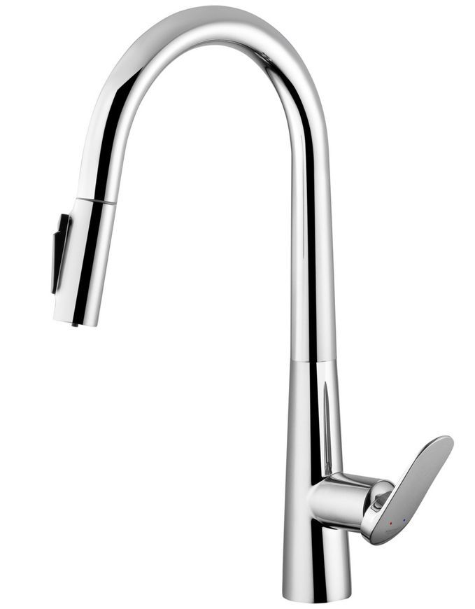 Змішувач для кухні Kroner Element 211569-0101 з підключенням для питної води та висувним виливом, хром CV035983 - Element 211569-0101