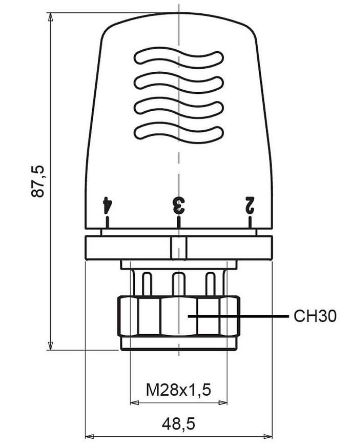 Термоголовка жидкостная Icma М28х1,5 №1099 - 821099AC07
