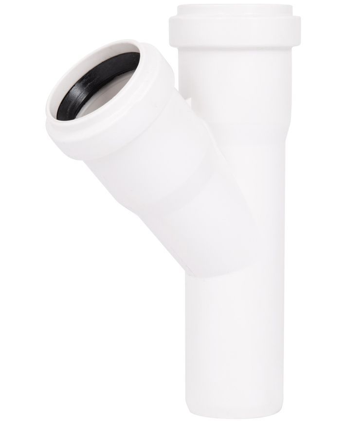 Тройник канализационный Ostendorf-OSMA HT-System PLUS d32/32/32&times;45&deg; "Белый" SD00057585