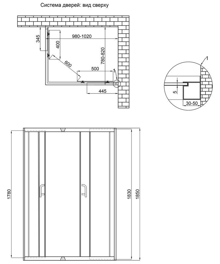 Душевая кабина LIDZ WAWEL 100x80 SC100x80.SAT.LOW.FR, стекло Frost 5 мм без поддона - LWASC10080SATLOWFR2