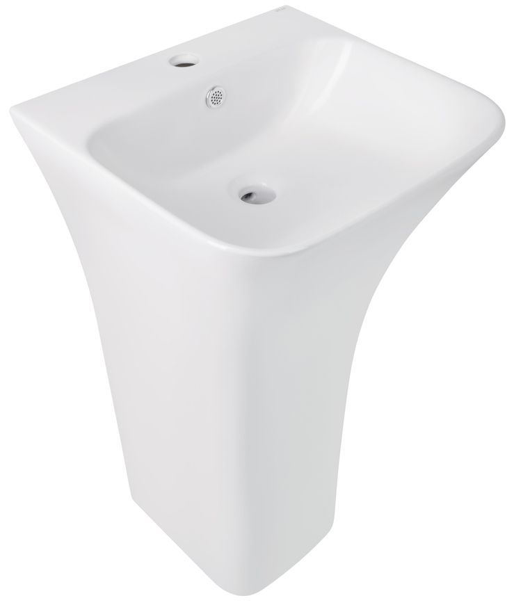 Раковина підлогова моноблок Qtap Crow 445x435x825 White з донним клапаном PU02O QT0511G315WN47321 - QT0511G315WN47321