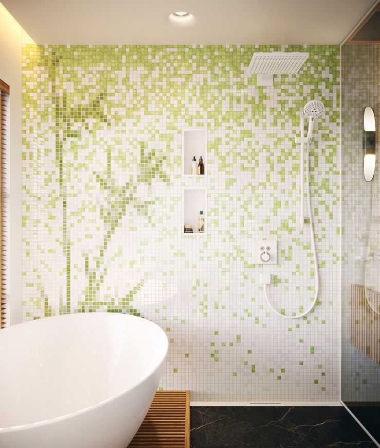 Верхний душ с держателем HANSGROHE Raindance E 300 1jet Matt White 26238700 белый матовый - 26238700