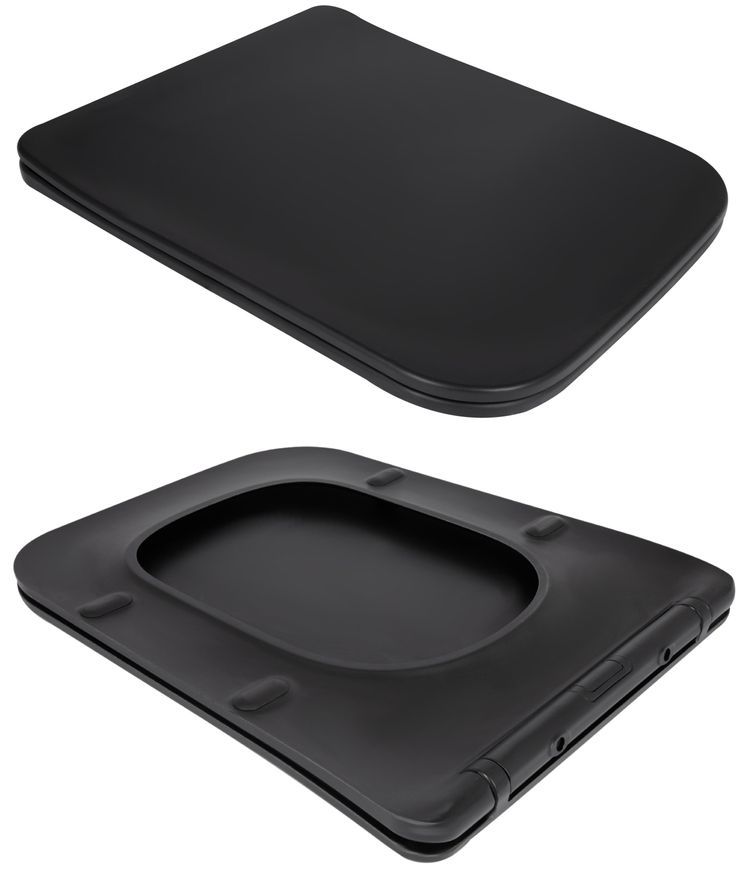 Унітаз підвісний Qtap Gemini безобідковий Ultra Quiet сидіння Slim Duroplast/Soft-close/Quick relase QTGEM28BLM50505 чорний - QTGEM28BLM50505