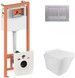 Набор QTAP инсталляция 3 в 1 Nest QT0133M425 с панелью смыва QT0111M06029SAT + унитаз с сиденьем Tern QT1733052ERW - QT1733052ERW0133M425M06029SAT - 1
