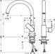 Смеситель для кухни HANSGROHE Vernis Shape 210 черный матовый 71871670 - 71871670 - 2