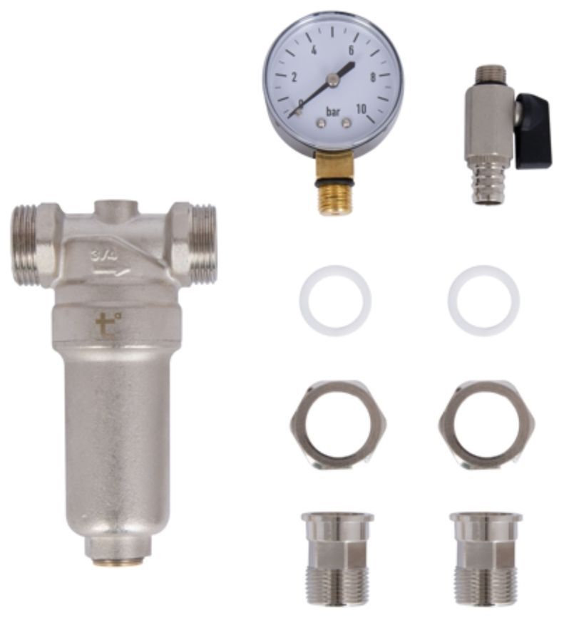 Фильтр самопромывной Thermo Alliance Standart тонкой очистки 3/4" НР латунный с манометром SF127W20 - SF127W20
