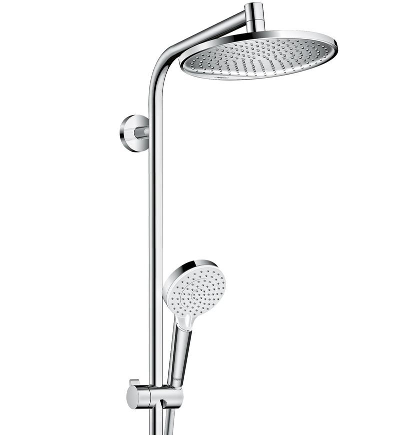 Душова система HANSGROHE Crometta S Showerpipe 240 1jet з термостатом і виливом 27320000 хром - 27320000