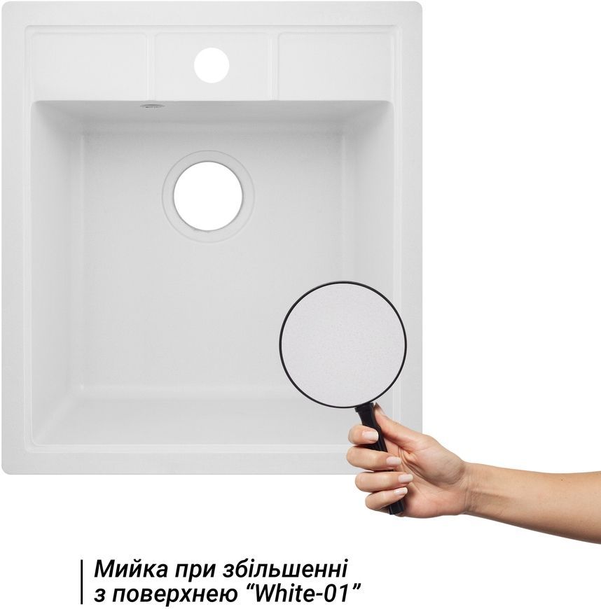 Кухонна мийка LIDZ 460х515/200 WHI-01 (LIDZWHI01460515200) - LIDZWHI01460515200