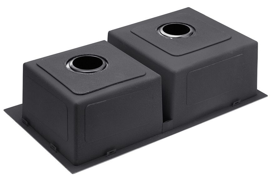 Кухонна мийка Kroner KRP Schwarze 7843ZHM PVD 3,0/1,0 мм чорна CV022797 Schwarze-7843ZHM - Schwarze-7843ZHM