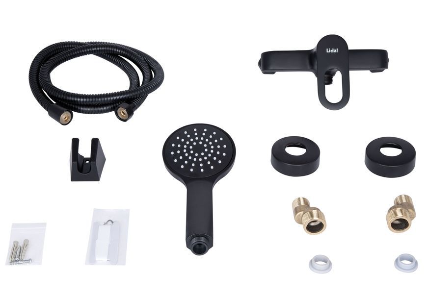 Змішувач для душу Lidz Latwa 010 з душовим гарнітуром Black LDLAT010BLA45421 - LDLAT010BLA45421