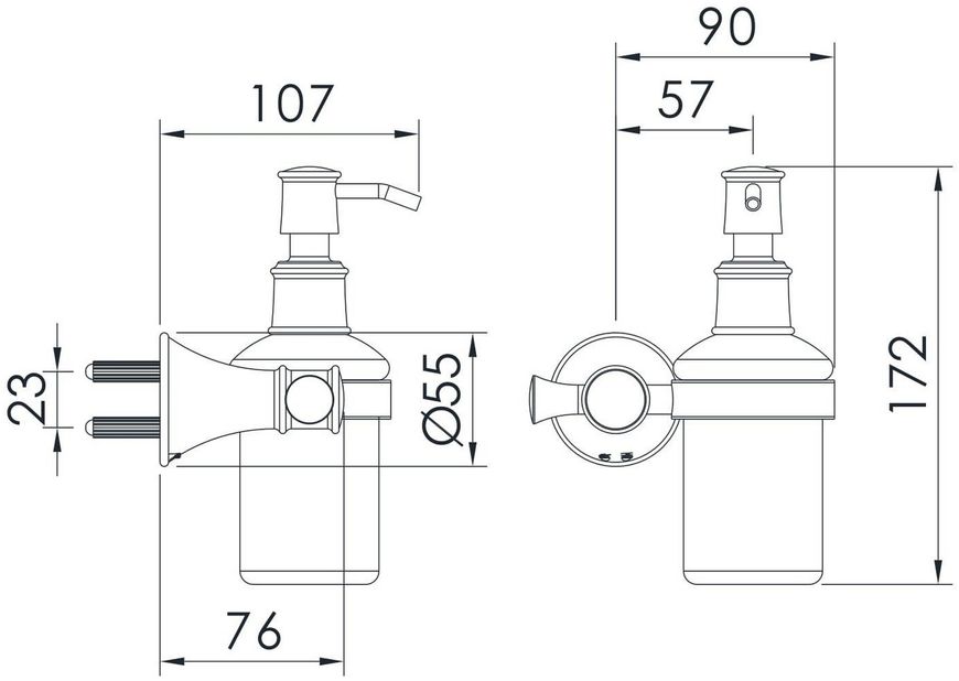 Дозатор для жидкого мыла IMPRESE PODZIMA LEDOVE ZMK01170131 хром - ZMK01170131