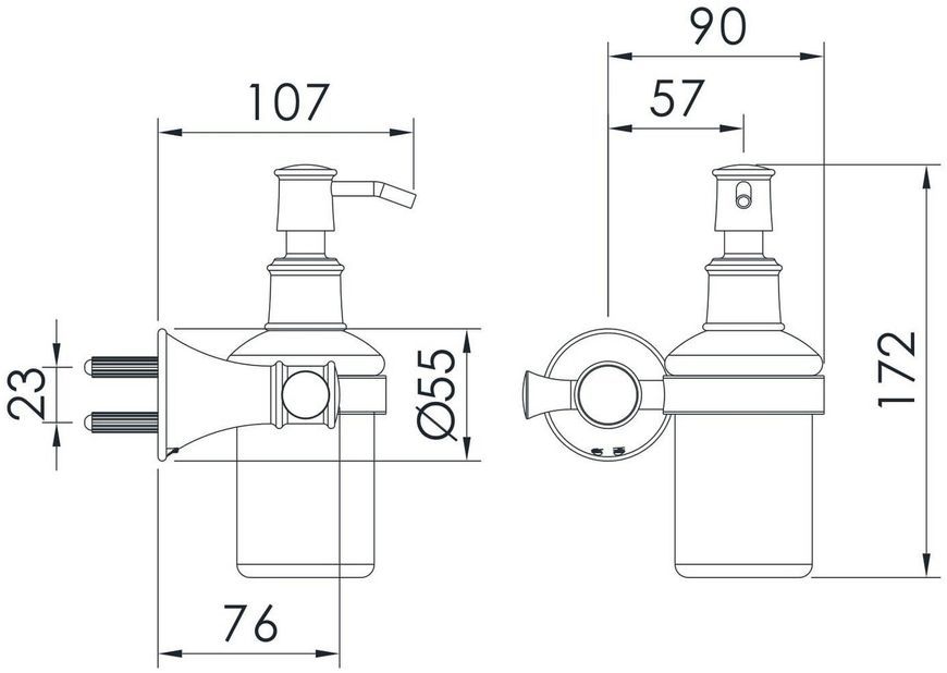 Дозатор для жидкого мыла IMPRESE PODZIMA LEDOVE ZMK01170131 хром - ZMK01170131