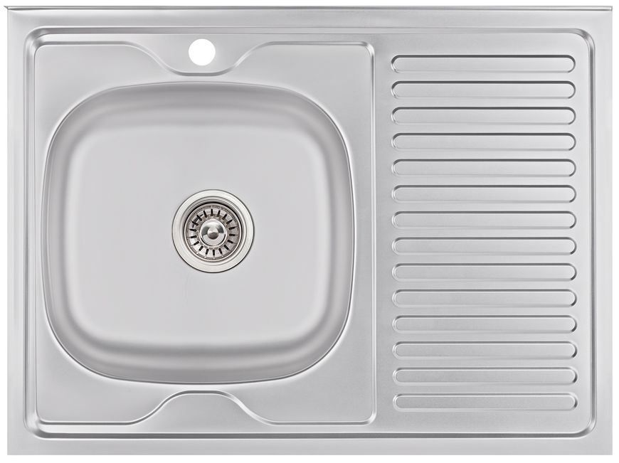 Кухонна мийка Lidz 6080-L Satin 0,6 мм LIDZ6080LSAT06 - LIDZ6080LSAT06
