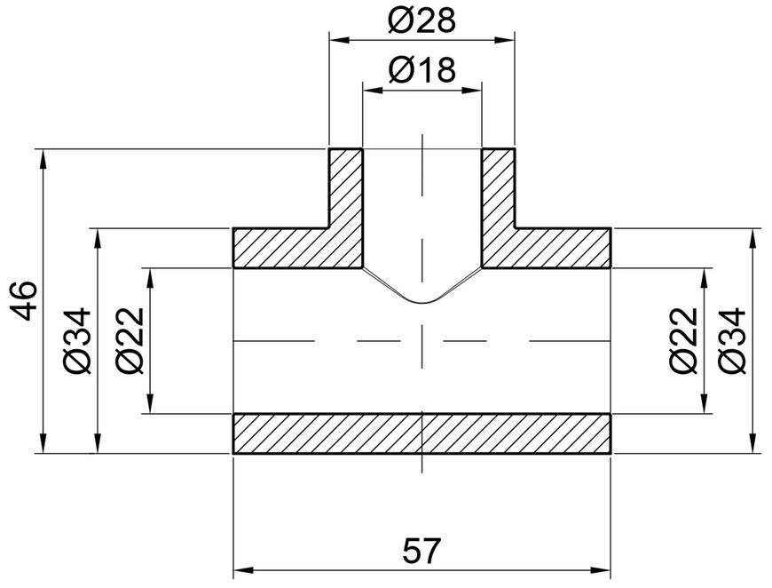 Трійник PPR ALFA PLAST 25х20х25 APRETE2520X - APRETE2520X