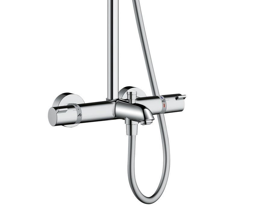 Душова система HANSGROHE Crometta S Showerpipe 240 1jet з термостатом і виливом 27320000 хром - 27320000