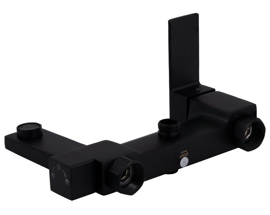 Душова система Qtap Gemini на три споживача (з виливом) Black Matt QTGEM111BLM45686 - QTGEM111BLM45686