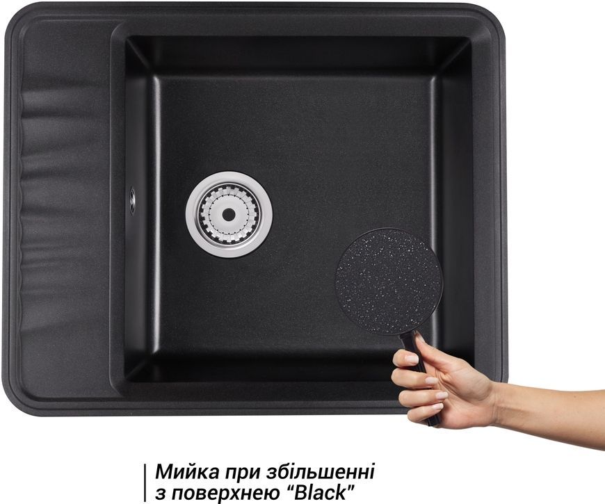 Кухонная мойка QTAP CS 6250 Black (QT6250BLA404) - QT6250BLA404