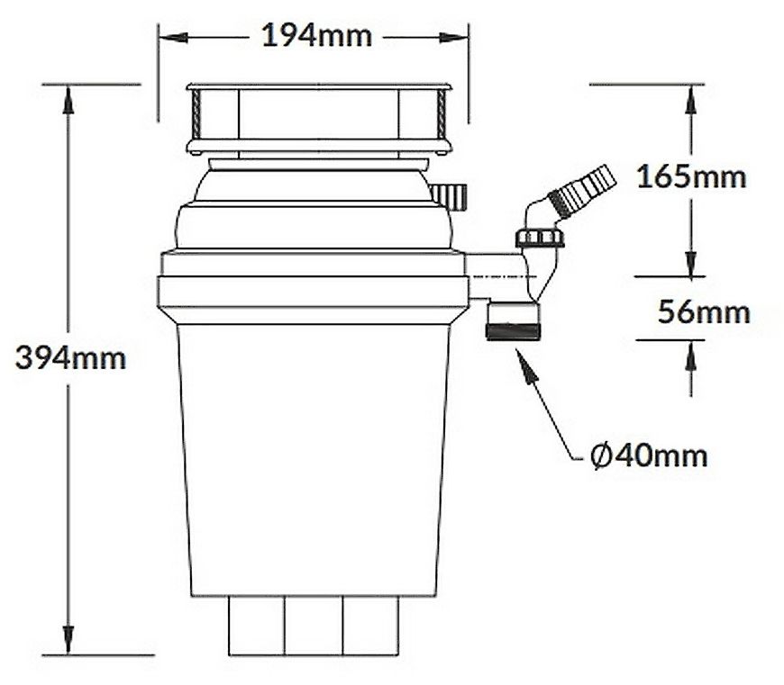 Подрібнювач харчових відходів для кухонної мийки McALPINE WDU-4ASEU-POL