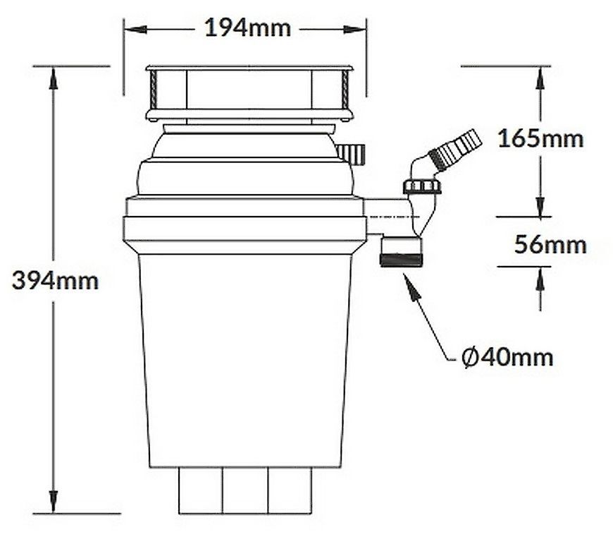 Измельчитель пищевых отходов для кухонной мойки McALPINE WDU-4ASEU-POL