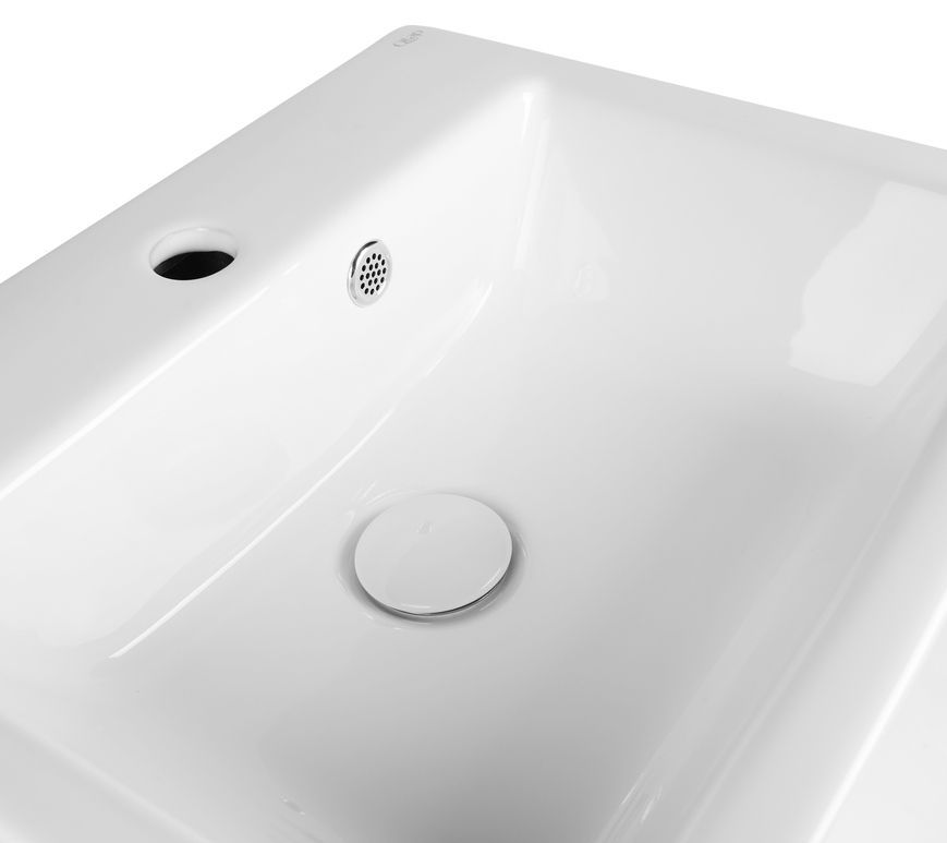Раковина подвесная моноблок QTAP Tern 465х385х370 White с донным клапаном QT1711G803W - QT1711G803W