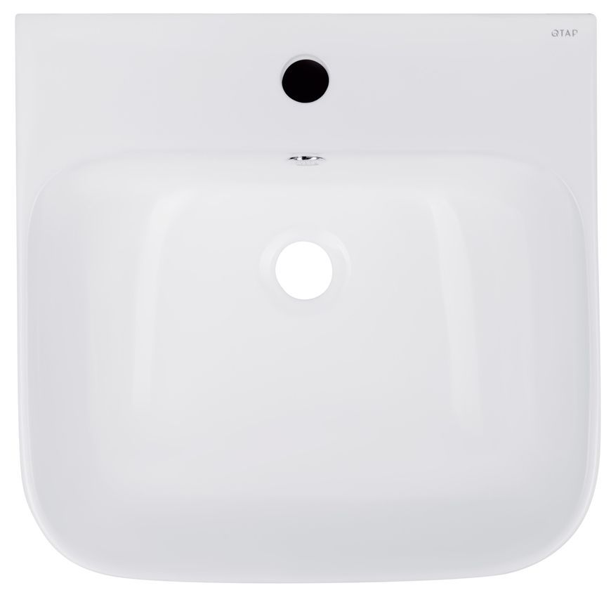 Раковина підлогова моноблок Qtap Crow 445x435x825 White з донним клапаном PU02O QT0511G315WN47321 - QT0511G315WN47321