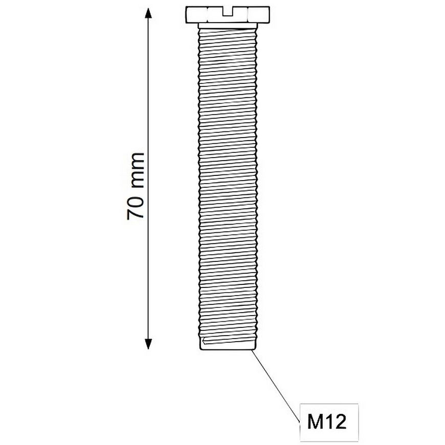 Гвинт для зливної решітки кухонної мийки McALPINE 70 мм BRBOLT70