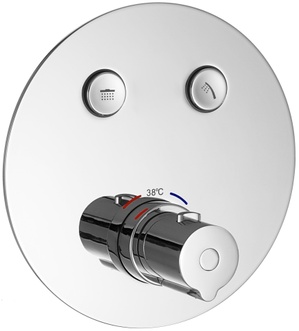 Термостатический смеситель для душа Imprese Centrum на 2 потребителя VRB-15410Z скрытый монтаж хром - VRB-15410Z