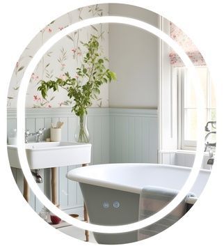 Дзеркало Qtap Gemini 700х800 з LED-підсвічуванням Touch, з антизапотіванням, з димером, рег. темп. кольору (3000-6500K) QT2578R8070
