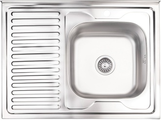 Кухонна мийка LIDZ 6080-R Satin 0,8 мм (180) - LIDZ6080RSAT8