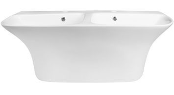 Раковина підвісна моноблок подвійна QTAP Virgo 995х415х355 White QT1811G760W - QT1811G760W