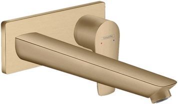 Настінний змішувач для раковини HANSGROHE Talis E прихований монтаж 22,5 см Brushed Bronze 71734140 бронза - 71734140