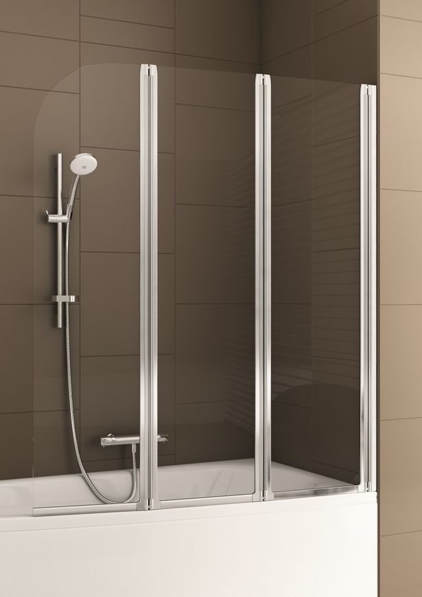 Шторка скляна для ванни KFA ARMATURA MODERN 3 170-06956P універсальна, профіль хром матовий - 170-06956P