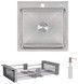 Кухонна мийка LIDZ Handmade H5050 Brushed Steel 3,0/1,0 дозатор, корзина LDH5050BRU3537547518 - LDH5050BRU3537547518 - 1