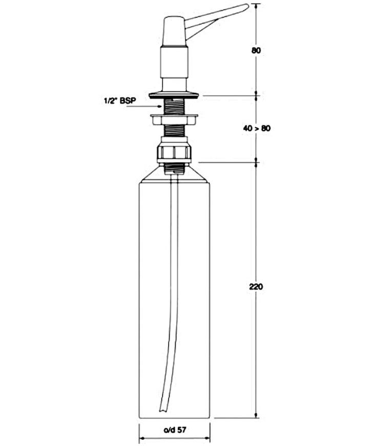 Дозатор для моющего средства McALPINE HC20-WH белый (HC20-WH-PB)