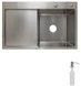 Кухонная мойка Lidz Handmade H7849L Brushed Steel 3,0/1,0 LDH7849BRUL45592 - LDH7849BRUL45592 - 1
