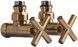 Кран для полотенцесушителя угловой NAVIN Raftec Premium бронза 1/2"х1/2", 2 шт. 25-531430-3012 - 25-531430-3012 - 2