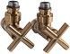 Кран для полотенцесушителя угловой NAVIN Raftec Premium бронза 1/2"х1/2", 2 шт. 25-531430-3012 - 25-531430-3012 - 1