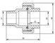 Муфта американка поліпропіленова PPR Blue Ocean "Білий" 20х1/2" ЗР латунь SD00042215 - SD00042215 - 2