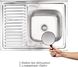 Кухонна мийка LIDZ 6080-R Satin 0,8 мм (180) - LIDZ6080RSAT8 - 6