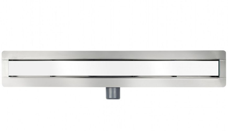 Линейный душевой трап BESCO Virgo White 60 белая стеклянная решетка OL-60-VW - OL-60-VW