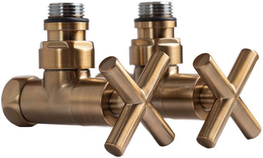 Кран для полотенцесушителя угловой NAVIN Raftec Premium бронза 1/2"х1/2", 2 шт. 25-531430-3012 - 25-531430-3012