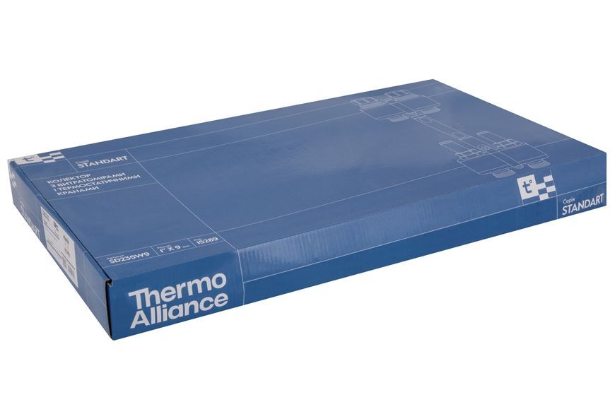 Коллектор с расходомерами Thermo Alliance Standart 1" 9 выходов 3/4" + евроконусы 3/4''х16&times;2 SD235W948890 - SD235W948890