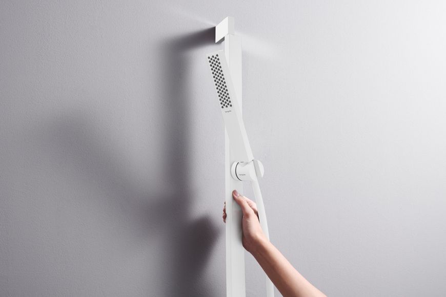 Душовий набір HANSGROHE Pulsify E 100 1jet EcoSmart 90 см Matt White 24380700 білий матовий - 24380700