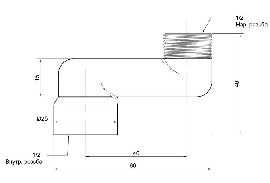 Эксцентрик радиаторный ICMA 1/2" ВН, смещение 4 см №720 - 82720CS06